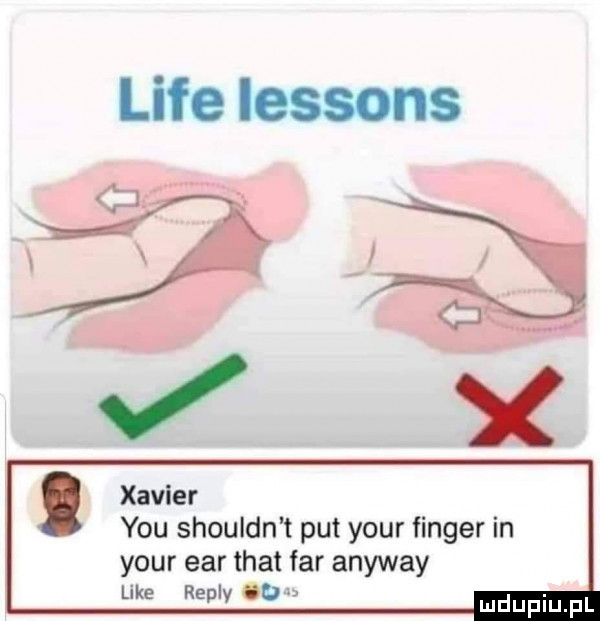 lice lessons xavier y-u shouldn t pat your finder in your eur trat far anyway like repry