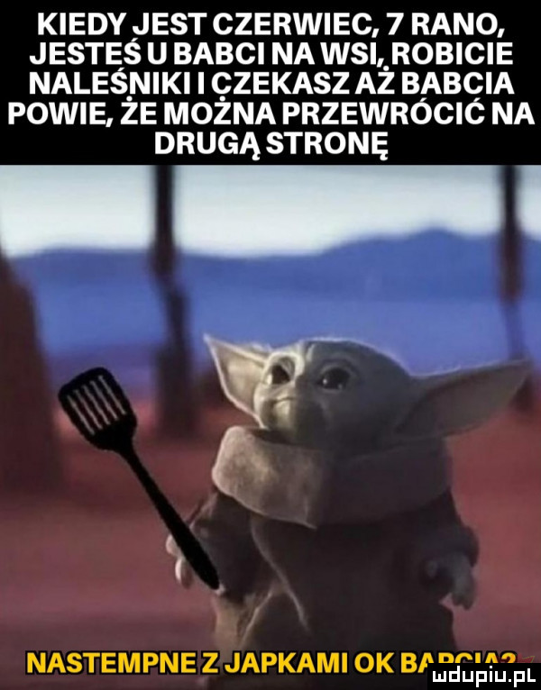 kiedy jest czerwiec   rano. jestęs u babci na wsi robicie nales niki zakasz az babcia powie ze mozna przewrocic na drugą stronę n x nastempne z jopkami ok bl uj d agi u fm