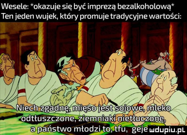 wesele okazuje się być imprezą bezalkoholową ten jeden wujek który promuje tradycyjne wartości