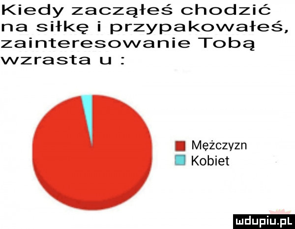 kiedy zacząłeś chodzić na siłkę i przypakowałeś zainteresowanie tobą wzrasta u i mężczyzn. kobiet ludu iu. l