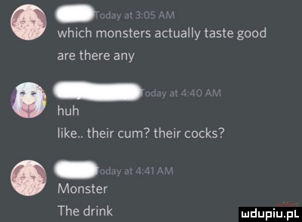 which monsters actually tamte geod are thebe any heh like their cum their cocks monster tee drink