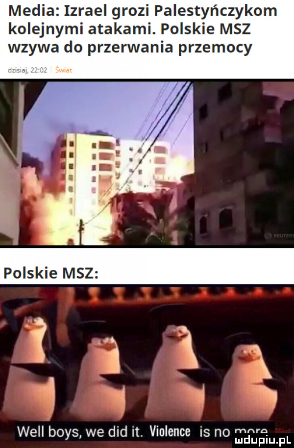 media izrael grozi palestyńczykom kolejnymi atakami. polskie msz wzywa do przerwania przemocy polskie msz will boks we ddd it. violence is no mmo. mduplu pl