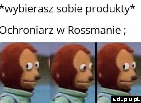 wybierasz sobie produkty ochroniarz w rossmanie. x   x  . an ﬁwduniu ht