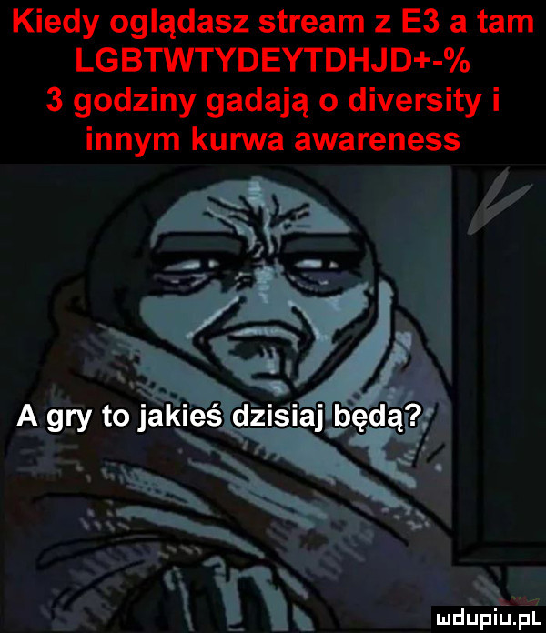 kiedy oglądasz stream z e  a tam lgbtwtydeytdhjd   godziny gadają o diversity i innym kurwa awareness