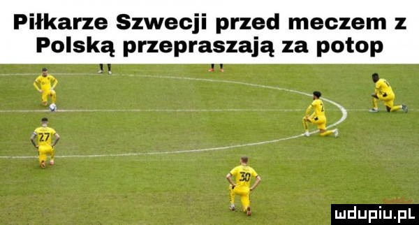 piłkarze szwecji przed meczem z polską przepraszają za potop