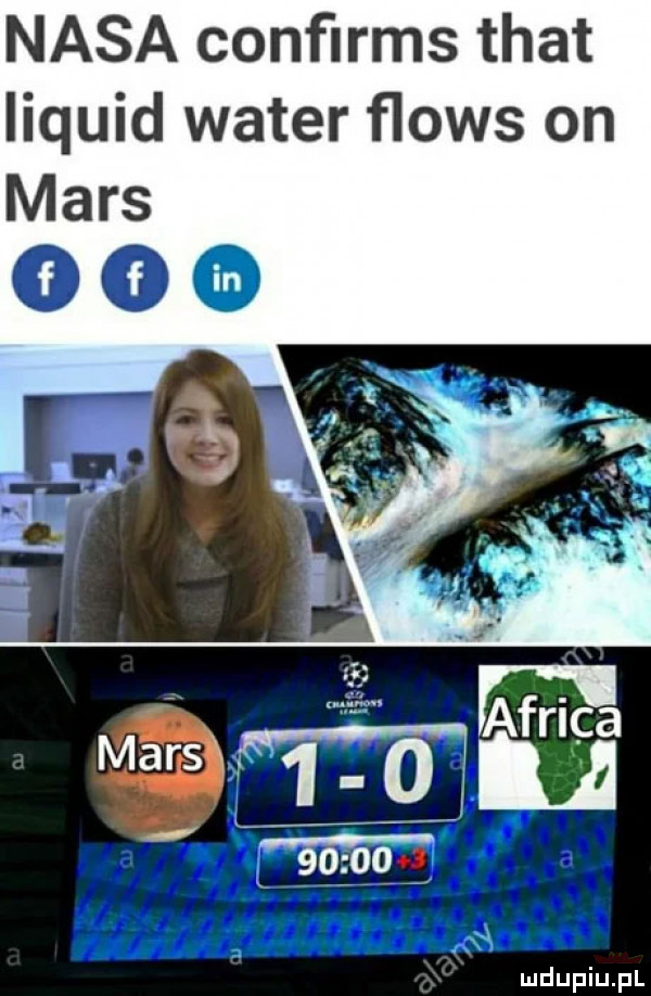 nasa conﬁrms trat liquid wader ﬂows on mars     majrsąl w wai fai ca x