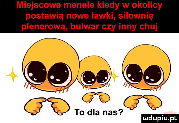 miejscowe menele kiedy w okolicy postawią nowe lawki siłownię plenerową bulwar czy inny chuj acq.   i g fi gi   dla nas
