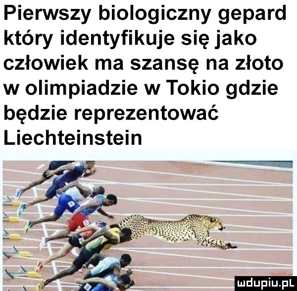 pierwszy biologiczny gepard który identyfikuje się jako człowiek ma szansę na złoto w olimpiadzie w tokio gdzie będzie reprezentować liechteinstein