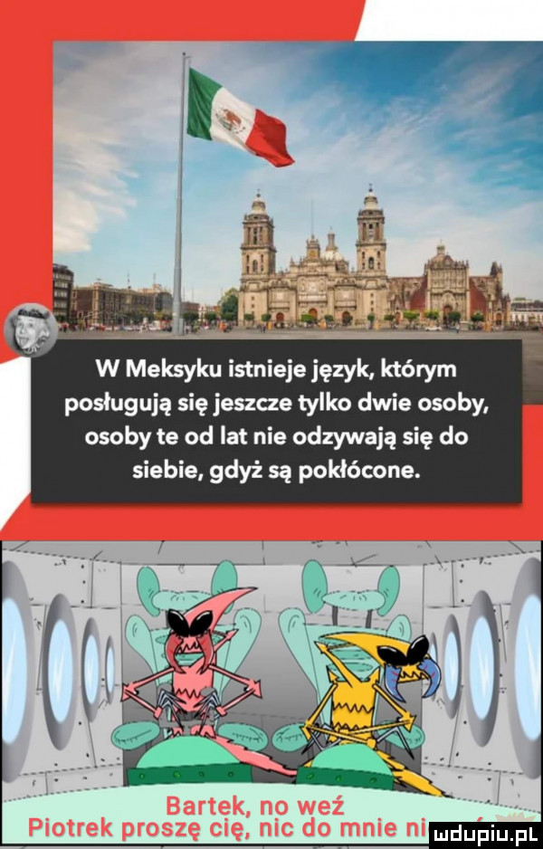 w meksyku istnieje język którym posługują się jeszcze tylko dwie osoby osoby te od lat nie odzywają się do siebie. gdyż są pokłócone