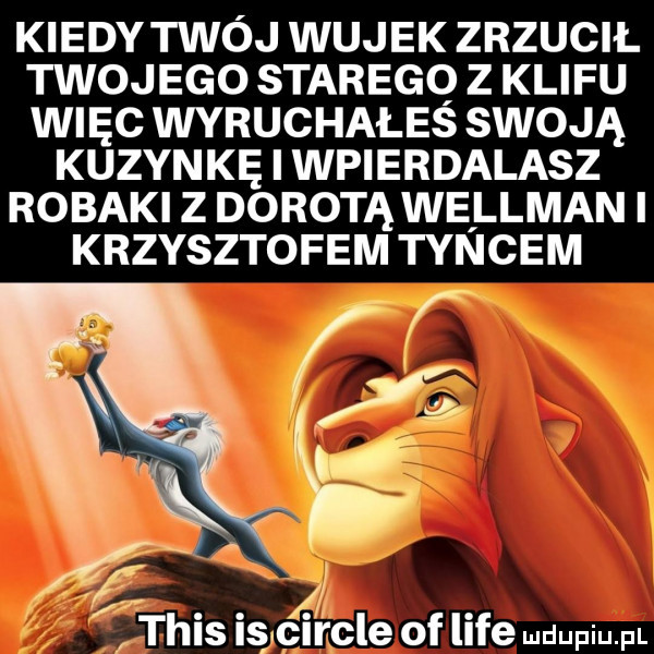 kiedy twój wujek zrzucił twojego starego z klifu więc wyruchałes swoją kuzynkę i wpierdalasz robaki z dorotą we leman i krzysztofem tyncem tais ls cercle of lice ludupiu. pl