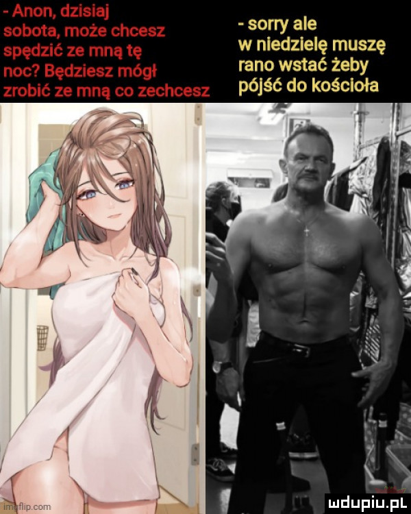 sony ane w niedzielę muszę rano wstać żeby pójść do kościoła