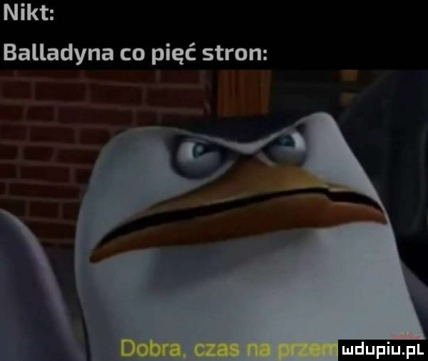 nikt balladyna co pięć stron