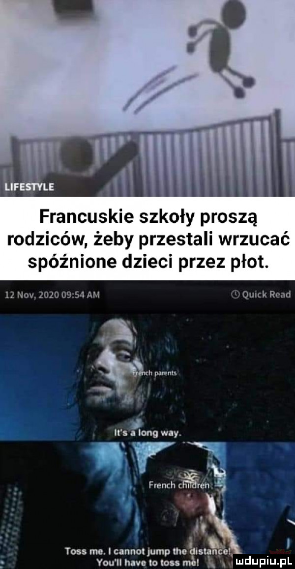 francuskie szkoły proszą rodziców żeby przestali wrzucać spóźnione dzieci przez płot.    niv.            am qultk ruad  . a sad panu v i h ii s a long wdy qv i  . tass ma lcannoljump mo disuucu y-u hace in ian ma k. imehjfiiij fl