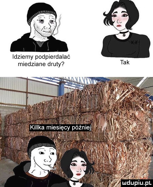 idziemy podpierdalać miedziane druty kilaka miesięcy później w