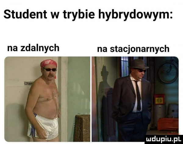 student w trybie hybrydowym na zdalnych na stacjonarnych