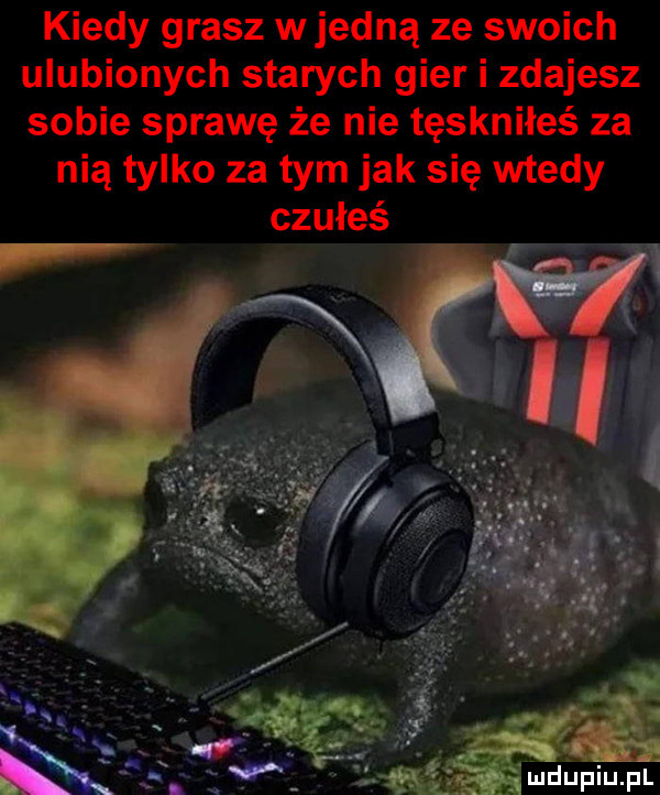 kiedy grasz wredną ze swoich ulubionych starych gier i zdajesz sobie sprawę że nie tęskniłeś za nią tylko za tym jak się wtedy czułeś