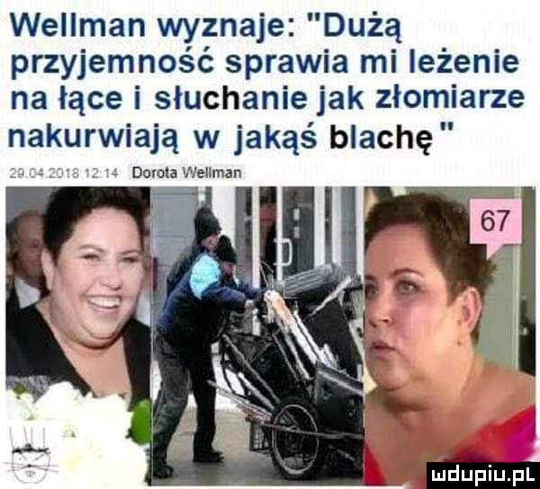 wellman wyznaje dużą przyjemność sprawia mi leżenie na łące i słuchanie jak złomiarze nakurwiają w jakąś blachę.   dmolawellman