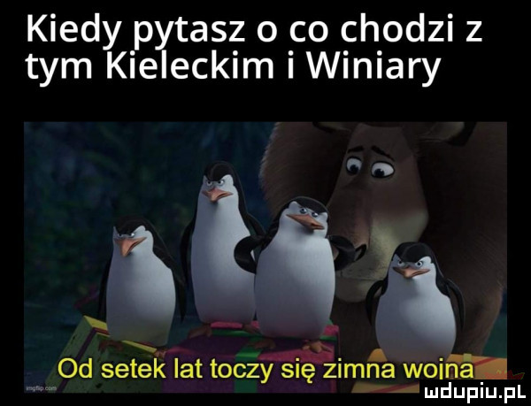 kiedyp tasz o co chodzi z tym kie enkim i winiary s. t od setek lat toczy się zimn a wcir l a amdupiupl