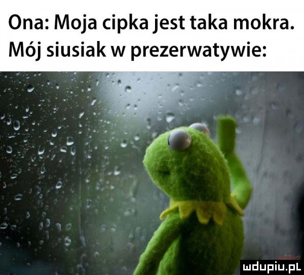 ona moja cipka jest taka mokra. mój siusiak w prezerwatywie