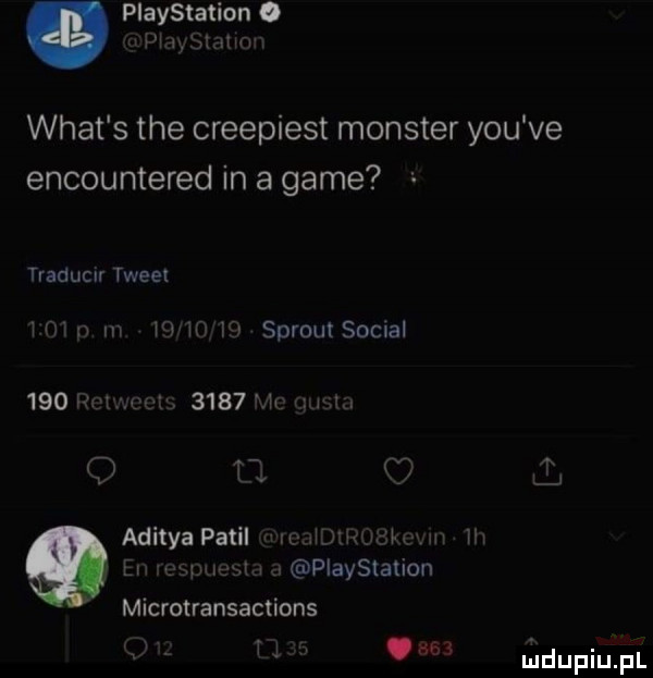 playstation o p heh wiat s tee creepiest monster y-u ve encountered in a game traduclr tweet w n m m w m sprout socjal     hun   żv      eh u m iż l adityapatii u l f uź m vw www z piaystalion micmtransactions w i    ﬁdupiupl