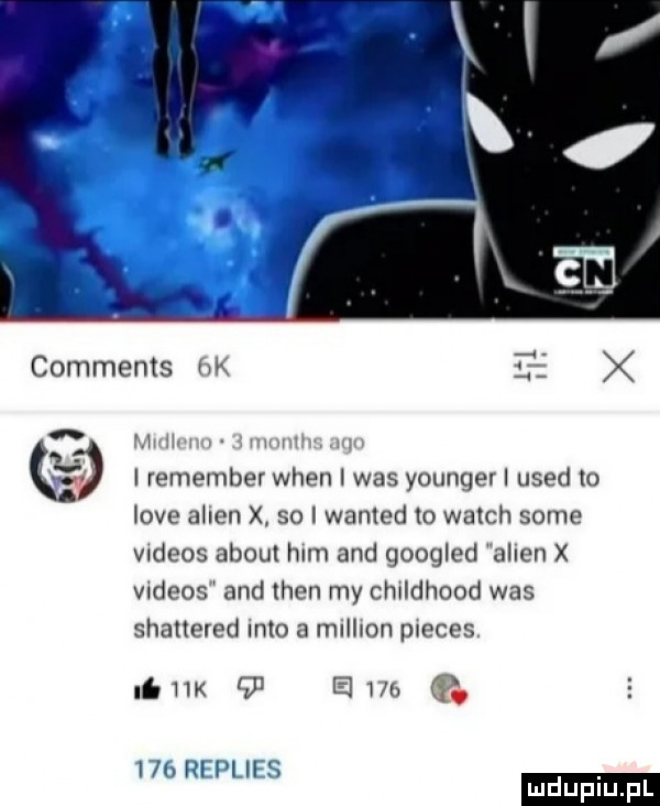 comments bk mnww a m i remember wien i was youngerl used to live alken x so i wanted to wajch some videos abort ham and googled allen x videos and tlen my childhood was shattered meo a million pisces. link ehm a     rfplifs