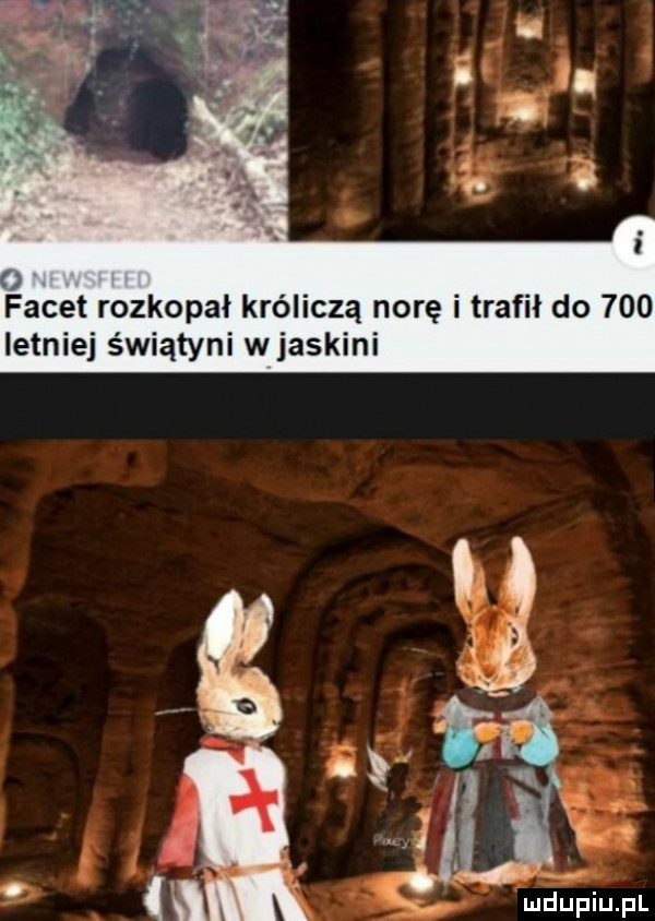 facet rozkopał króliczą norę i trafił do     letniej świątyni wjaskini