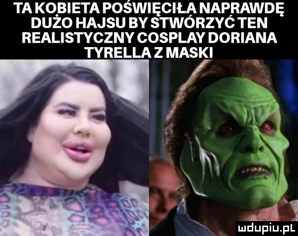 ta ko biota poświęciła naprawdę dużo hajsu by stworzyc ten realistyczny cosplay doriana tyrella z maski   j i    vi x. abakankami x a x av