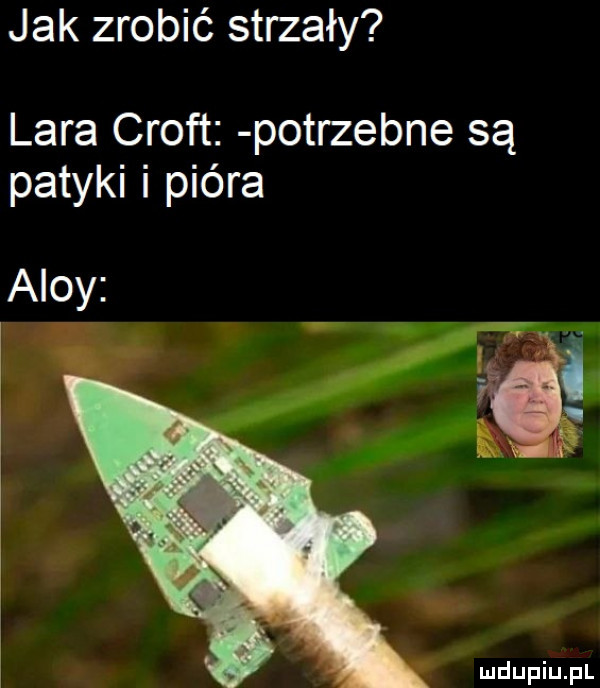 jak zrobić strzały lara croft potrzebne są patyki i pióra alby