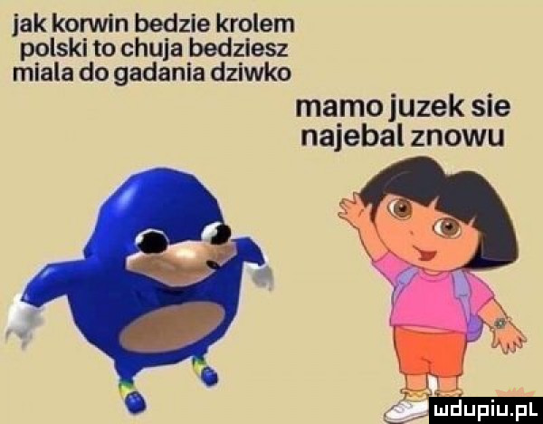 jak korwin bedzie krolem polski to chuja bedziesz miala do gadania dziwko ma mo józek sie najebal znowu