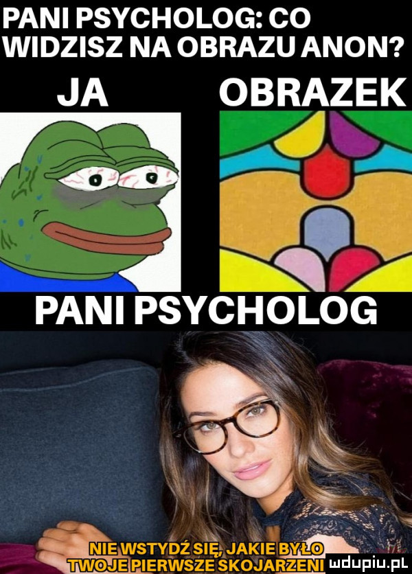 pani psycholog co widzisz na obrazu agon obrazek a  a. pani psycholog.   x