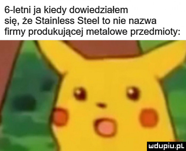 istni ja kiedy dowiedzialem się że stainless steel to nie nazwa firmy produkującej metalowe przedmioty
