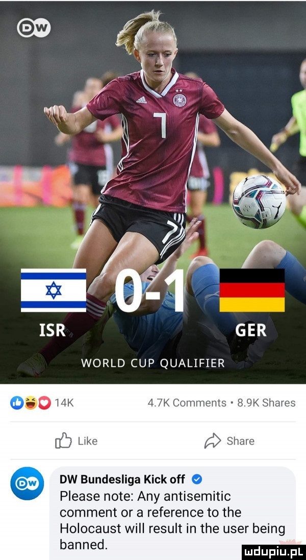 wored cup qualifier    k comments    k shares stare dw bundesliga kick off please note any antisemitic comment or a reference to tee holocaust will result in tee umer being banned