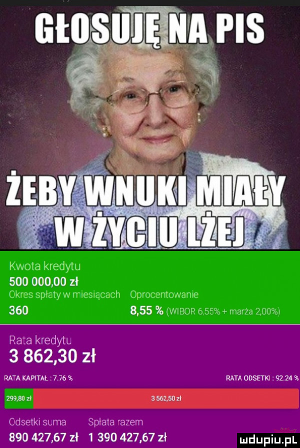 kwota kredytu            zł ludu iu. l