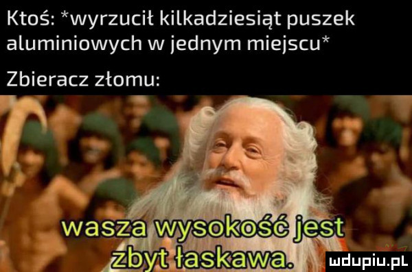 ktoś wyrzucił kilkadziesiąt puszek aluminiowych w jednym miejscu zbieracz złomu