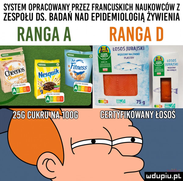 system upradgwanyprzez francuskich naukuwcówz zespołu ds. badan nad epidemiulugią zywienia ranga a ranga d a ii a   m mdupiliel