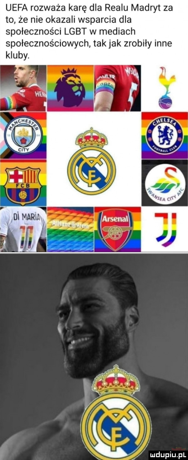 uefa rozważa karę dla realu madryt za to że nie okazali wsparcia dla społeczności lgbt w mediach społecznościowych tak jak zrobiły inne kluby