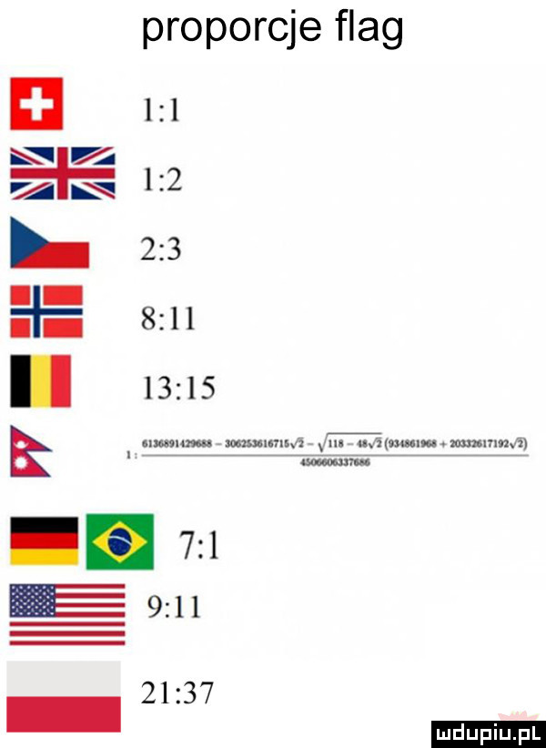 proporcje flag             m         l.    l l.         wan n mam nm m qmem u wnmn.     e