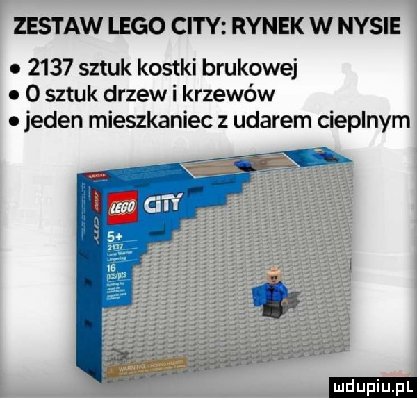 zestaw lego city rynek w nysie.      sztuk kostki brukowej.   sztuk drzew i krzewów. jeden mieszkaniec z udarem cieplnym ludu iu. l