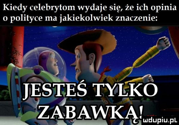 kiedy celebrytom wydaje się że ich opinia o polityce ma jakiekolwiek znaczenie