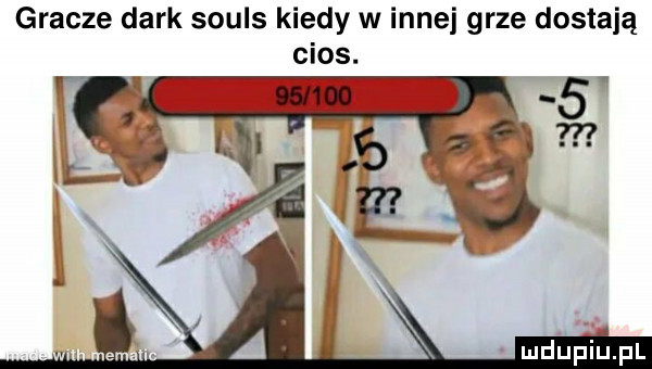 gracze dirk souls kiedy w innej grze dostają cios