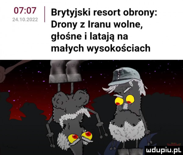 brytyjski resort obrony drony z iranu wolne głośne i latają na małych wysokościach