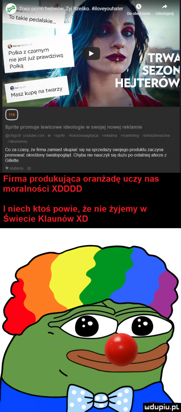 dla. to takie pedalskip w es ko. mloveyouhater. coka z czarnym p juz prawdmwu co za lasy ze mna zzmlzst skupwac się na sprzedazy swojego produktu zaczyna promowac axresmny s wmupoglqa chyba mo nauczyh się duzo po oslalmq morze z giono