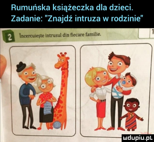 rumuńska książeczka dla dzieci. zadanie znajdż intruza w mdzinie a lwich muusul dm tal cam emilia