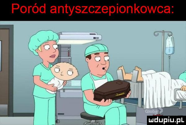 poród antyszczepionkowca