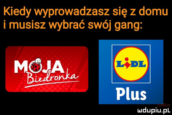 kiedy wyprowadzasz się z domu i musisz wybrać swój gang siew