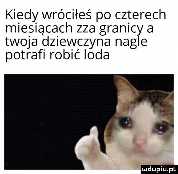 kiedy wróciłeś po czterech miesiącach zza granic a twoja dziewczyna nag e potrafi robić irda