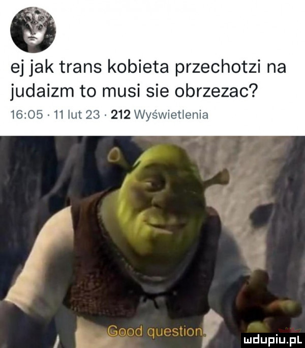 ej jak trans kobieta przechodzi na judaizm to musi sie obrzezac          lut        was wnet elia ł