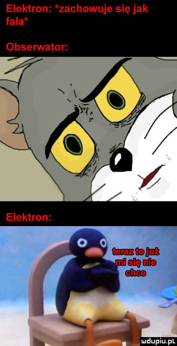 elektron zachowuje się jak fala obserwator
