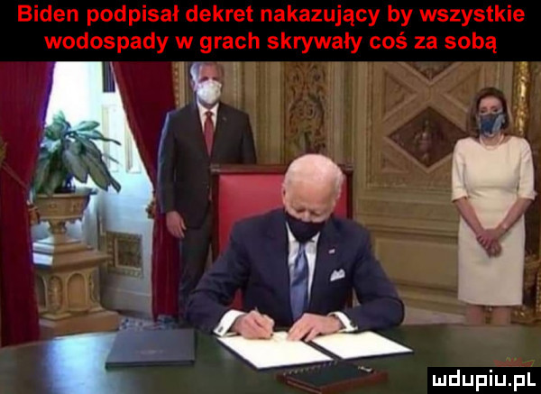 biden podpisał dekret nakazujący by wszystkie wodospady w grach skrywały coś za sobą