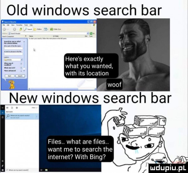 ocd windows search bar here s exactly wiat y-u wanted wlth ks ocatlon hes whatare ﬁles want me to search tee internet th bmg  r mduplu pl